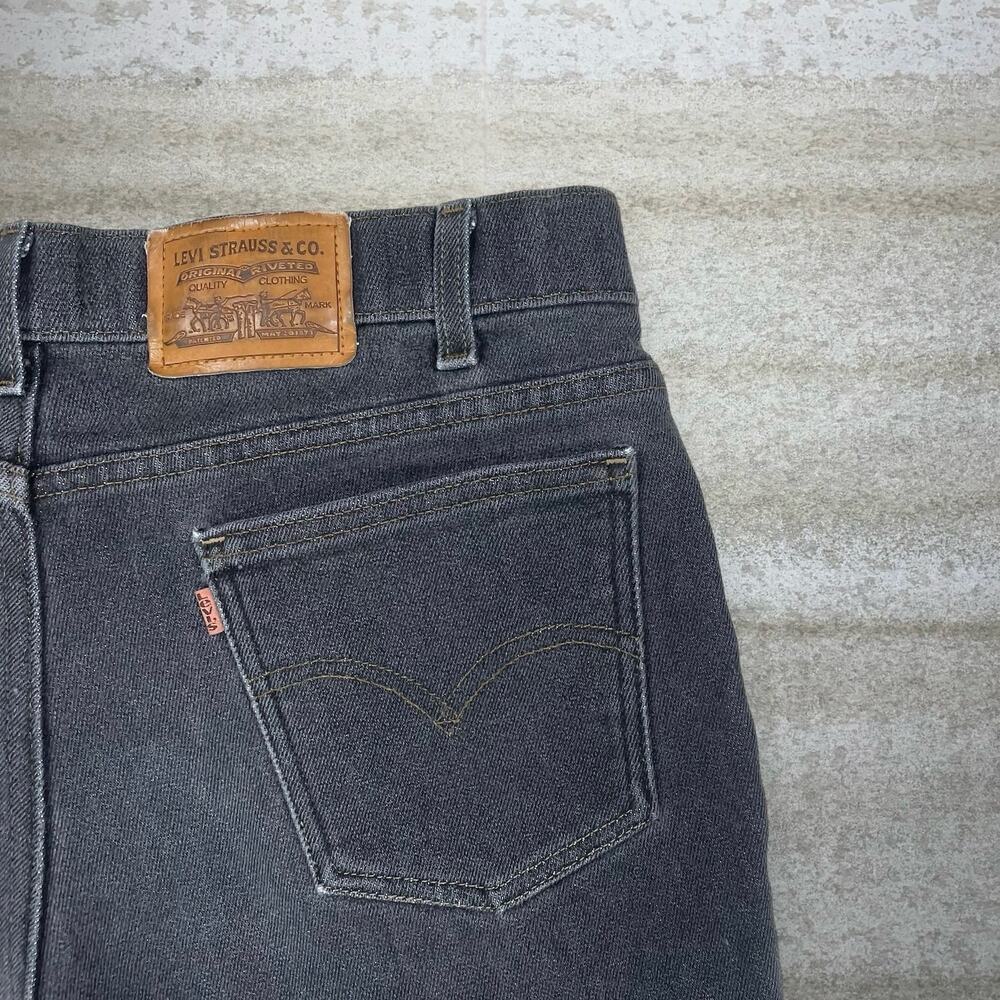 Vintage 90s Levis Action Jeans 36x30 Relaxed Fit Smoke Black Wash - Picture 3 of 5